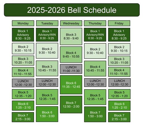 25-26 Bell Schedule